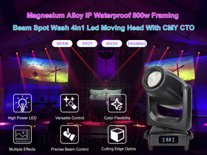 Cabeza Móvil LED 4 en 1 RGBW CMY CTO de 800W con Aleación de Magnesio, Resistente al Agua IP65, para Iluminación de Escenarios, Conciertos y Giras al Aire Libre - Product Image 2