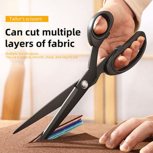 Tijeras de sastre de acero inoxidable con mango de plástico para cortar telas y coser - Product Image 2