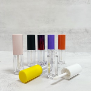 Colorful Empty Lip Gloss Tube Clear Plastic Lip Oil <b>Bottles</b> Customizable Cosmetic Lip Glaze Packaging with <b>Brush</b> Screw Cap 3.5ml - Product Image 6