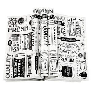 Papel para Hamburguesas de PE Ecológico Impreso Personalizado |   Papel Antigrasa de Grado Alimenticio Premium para Envolver Hamburguesas, para Marcas de Restaurantes, Pan y Galletas - Product Image 1