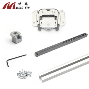 Rail de porte coulissante dissimulé Ming Xin en fer et alliage d'aluminium, accessoires pour porte de placard à roulement fluide - Product Image 1