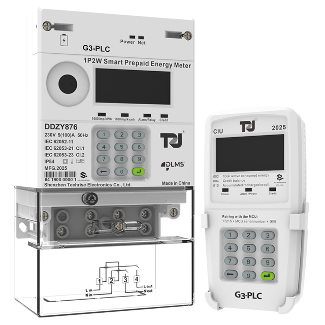 1P G3 PLC SPLIT Prepaid Meter with CIU Plug&Play Communication Replaceable Battery Kwh Meter Single Phase AMI/AMR Smart Meter