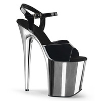 Sandales à talons hauts plateforme avec bride à la cheville, nouvelle mode pour femmes, 20 cm / 8 pouces, talon aiguille, chaussures de pole dance