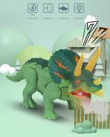 Jouet de dinosaure de pulvérisation électrique pour enfants avec la lumière et le son rampant Dragon triangulaire jouet de modèle de dinosaure électrique