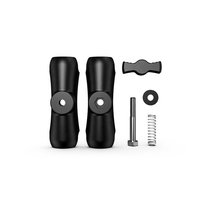 Kewig Bras à double rotule de 1 pouce (9 cm) durable pour sondeur de pêche, caméra d'action, supports de téléphone portable pour moto