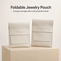 Sac à bijoux personnalisé de haute qualité avec logo, taille et couleur imprimés, mini pochette en microfibre pour emballage cadeau, anti-poussière, pour boucles d'oreilles et bijoux