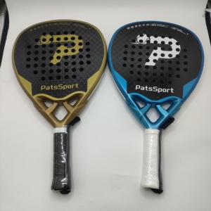 พร้อมส่ง PATSSPORT BES-<span class=keywords><strong>PRO</strong></span> 12K ซีรีส์ 12K คาร์บอนไฟเบอร์ ไม้พาเดลสีทอง/น้ำเงิน ขนาด 38 มม. ผิวด้าน+เคลือบฟรอสต์ หัวไม้ทรงเพชร - Product Image 2