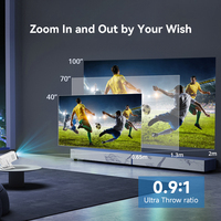 Dernier projecteur vidéo intelligent portable X1AA 1700 Lumens Android 13 pour Home Cinéma, projecteur intelligent Wi-Fi Whale TV
