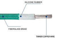 Cable de Cobre Sólido Estañado 22AWG con Aislamiento de Silicona de Alta Temperatura y Trenzado, UL758/UL1581, Personalizable para RV