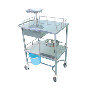 LEKANG 스테인리스 스틸 병원용 드레싱 카트-다중 서랍 잠금 가능 4륜 무소음 2년 보증 이동식 의료 카트 - Product Image 2