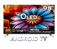 Téléviseur intelligent 4K UHD grand écran 98 pouces avec rétroéclairage LED, fréquence de rafraîchissement 60 Hz et HDR