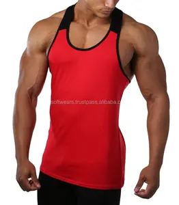 Hoge Kwaliteit Custom Katoen Gym Training Workout Stringer/Singlet/Tank Top/Vest