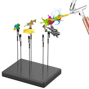 Model Painting Stand Base Alligator <b>Clamp</b> Rod Set With Rubber Tip Airbrush Tool Parts Stand - Product Image 4