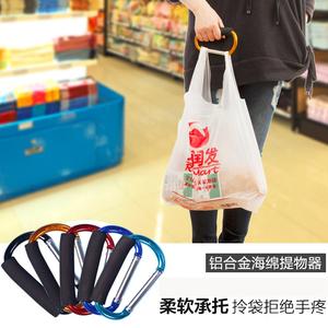 Mosquetón de aluminio tipo D con gancho grande y mango de esponja para cesta de la compra y uso en exteriores, color rojo, capacidad de carga de 60 kg - Product Image 5