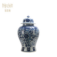 Pot de gingembre en porcelaine, de couleur bleu et blanc, Design Antique, décoré, avec gingembre