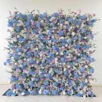 Panneau décoratif mural personnalisé en soie artificielle blanche, motif fleurs de rose du matin, écologique, pour mariage et Noël
