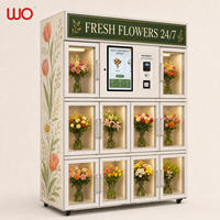 Distributeur automatique de fleurs fraîches réfrigéré à 10 portes avec écran tactile de 18,5 pouces et options de paiement multiples