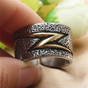 Stainless Steel Lightning Bolt Open <b>Ring</b> Unisex Punk Style Jewelry Gift - Product Image 4