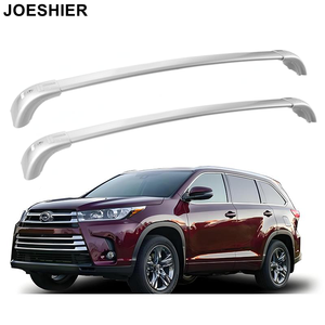 Wholesale From China OEM Car Roof Racks for 2014-2019 Toyota Highlander Aluminum Alloy Roof Rack Cross Bars 4x4 <b>Lockable</b> Silver - Product Image 1
