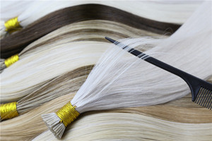 Extensiones de Cabello Humano Ruso Virgen Remy con Cutícula Alineada, Lisas, Pre-Blanqueadas, con Punta I-Tip, Calidad Profesional, 0.5g-1g - Product Image 3