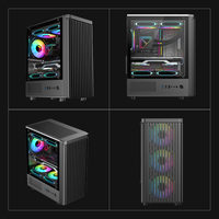 Caja de PC Compacta Micro ATX ITX, Enfriador Líquido para GPU de 280 mm y CPU de 160 mm, 3 Ventiladores Frontales