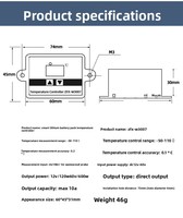 Régulateur de température de température de haute précision ZFX-W3007 contrôleur d'affichage à LED numérique pour batterie au Lithium 12V 60V capteur 1m