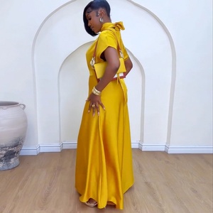 Collection Été 2025 – Ensemble Deux Pièces Élégant Femme Style Européen et Américain : Pantalon Taille Haute Ample et Haut en Satin à Manches Chauve-Souris avec Lacets - Product Image 5