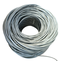 Venta de fábrica Cat5 Cat5e LAN Cable UTP 24AWG PVC chaqueta interior PE chaqueta exterior negro HSYY5 Cable de red 305M
