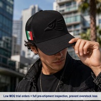 Casquette Trucker OEM ODM avec Logo Personnalisé, Broderie 3D, Noir, Aigle, Drapeau du Mexique, Fabrication Streetwear Outdoor, Faible MOQ, Livraison Rapide