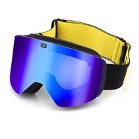 Lunettes de ski OTG haut de gamme à double couche avec revêtement miroir Revo UV400, compatibles avec les casques, pour le sport