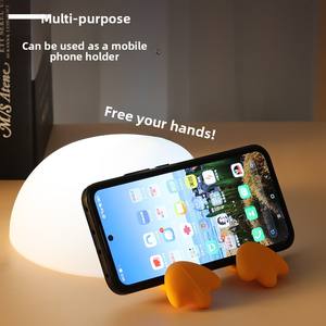 Duck Bottom Silicone Cartoon Design <strong>Childrens</strong> Gift Bedside Desk Ornament Atmosphere Light USB Three-Gear Pat <strong>Lamp</strong> - Product Image 4