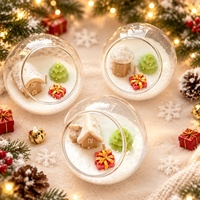 Bougies parfumées artisanales en verre en forme de maison d'hiver, cadeau de Noël original, décoration d'intérieur, bougies aromatiques en gros
