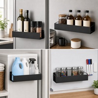 Étagère Murale Magnétique en Métal pour Réfrigérateur, Organisateur de Rangement de Cuisine Robuste et Moderne pour Épices et Condiments
