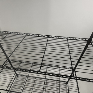 Magazzino linea di stoccaggio cromata Anti-statica <span class=keywords><strong>in</strong></span> <span class=keywords><strong>metallo</strong></span> Rack rete ripiano con ruote per uso industriale Display domestico - Product Image 3