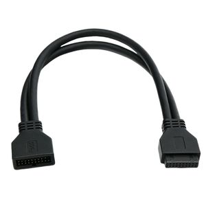 Cable de extensión USB 3.0 de 20 pines para placa base, de 19 a 20 pines, macho a hembra, cable de datos de expansión para panel de chasis - Product Image 2