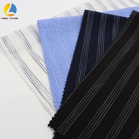 Tissu Seersucker en Polyester Coton TC 155GSM Teint en Fil à Rayures Multicolores pour Vêtements et Chemises – Vente en Gros