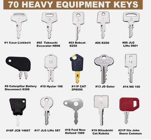 Ensemble de clés d'équipement 70 pièces de haute qualité pour JCB, CAT,Bobcat, <span class=keywords><strong>KOM</strong></span>, Kubota, Case, JD - Product Image 2