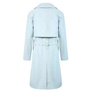 <span class=keywords><strong>Trench</strong></span> blu personalizzabile di alta qualità per le signore più dimensioni con la decorazione del bottone e la cintura della cintura per l'autunno - Product Image 2