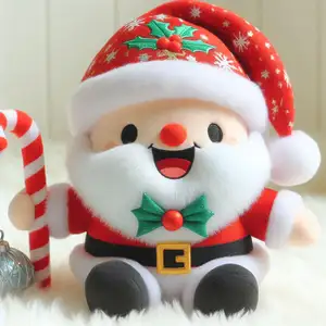 Mainan hewan mewah boneka Santa Claus kartun kualitas tinggi desain kustom mainan boneka Natal mewah