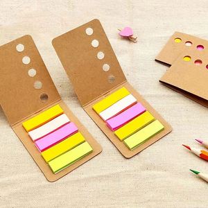 Juego de Notas Adhesivas de Papel Kraft Multicolor, Etiquetas Adhesivas de Cinco Colores para Índice, Etiquetas de Colores para Estudio, Oficina, Regreso a Clases, Notas - Product Image 1