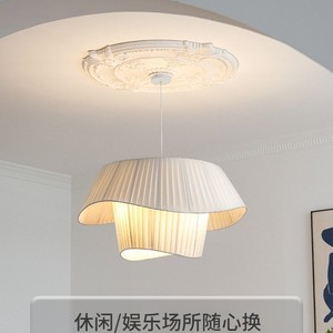 Creative Floral Print Pendant <b>Light</b> Round E27 Led Single Head Home <b>Lighting</b> For Dining Room Or Bedroom - Product Image 3