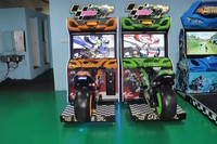 Machine de jeu automatique de course d'arcade de simulateur de GP à monnayeur 2 joueurs