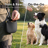 Nouvelle pochette à friandises pour animaux de compagnie en silicone écologique, étanche IP67, sac de dressage portable pour chien, pochette de rangement alimentaire pour chiens en extérieur