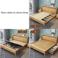 Neues Heim Möbel Bett amerikanischer Stil Massivholzbett Schlafzimmer Möbel Paneel Plattform Holzbett