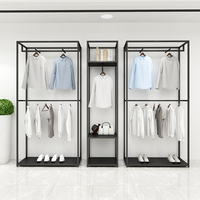 Étagère de sol moderne pour vêtements, présentoir mural métallique pour supermarché et boutique