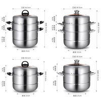 YUEDISI – Marmite vapeur en acier inoxydable 28cm/30cm avec logo personnalisé, vente en gros d'usine, pour la cuisson domestique