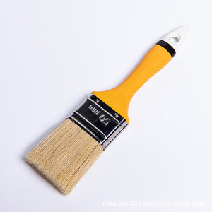 Brocha Plana para Pintar de 22 mm con Cerdas de Cerdo y Mango Naranja para Uso Doméstico - Product Image 1