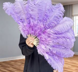Abanico de Plumas de Avestruz de 13 Costillas de Aproximadamente 60cm de Diámetro Ideal para Actuaciones en Escenario Pasarelas <span class=keywords><strong>Bar</strong></span> Espectáculos Abanicos de Plumas y Abanicos Plegables - Product Image 5
