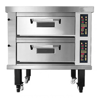 Four commercial Rui Tai à 4 plateaux et 2 niveaux, en acier inoxydable, chauffage rapide, contrôle de la température, pour la cuisson du pain dans les restaurants et les aires de restauration
