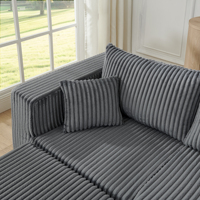 Canapé modulaire compact en velours côtelé compressé, style moderne, canapé modulaire ultra-confortable